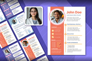 Professional Resume Layout Set, a Templates & Theme by studiogstock