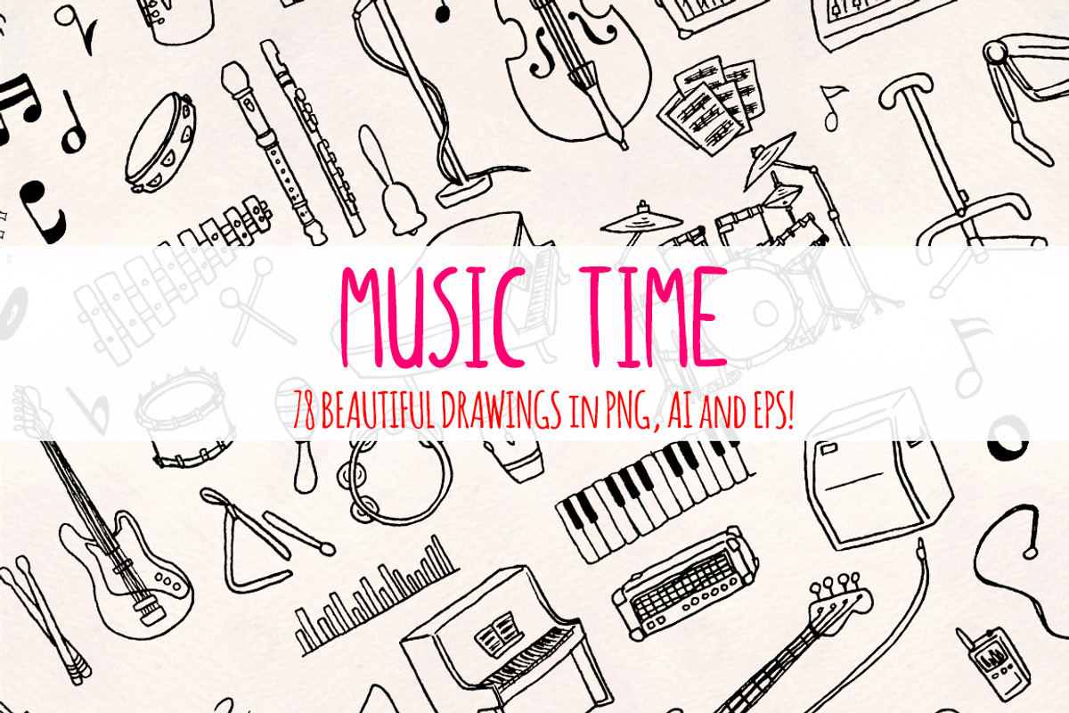 70+ Musical Vector Graphics Kit, an Education Illustration by Violet LeBeaux (Photo 2 of 3)