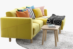 Four-seat Sofa 3d Model