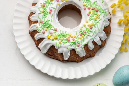Easter Bundt Cake with Easter Eggs, a Holiday Photo by Olena Rudo
