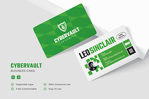 Cybervault Security - Business Card, a Business Card Template by Esensifiksi.studio