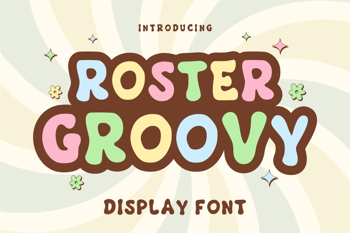 Roster Groovy, a Font by Limited.studio (Photo 1 of 7)
