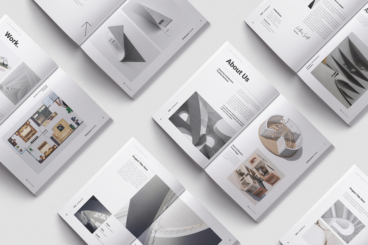 Architecture Portfolio Brochure, a Brochure Template by TemplateFolio-Shop (Photo 2 of 13)