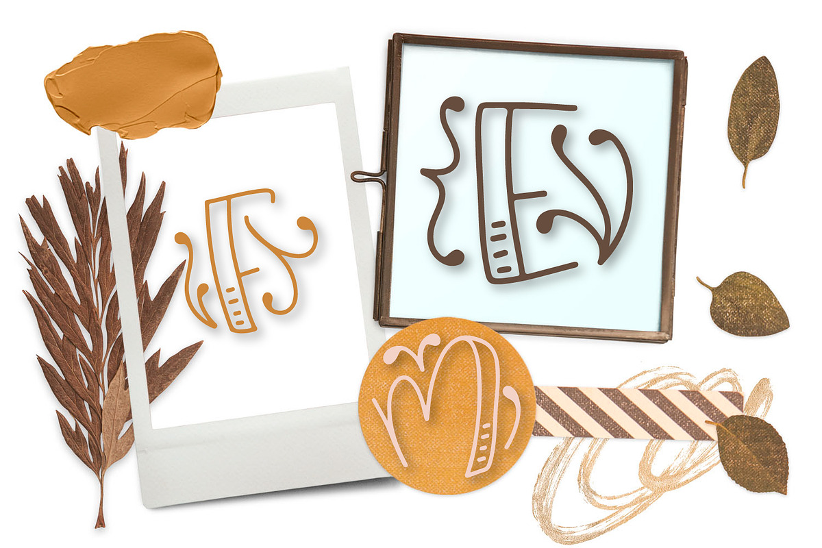 MONOBAM -Hand Lettered Monogram Font preview 5
