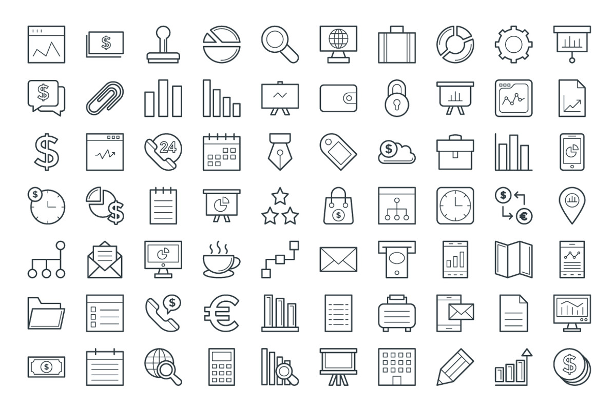 125+ Business Vector Icons, an Outline Icon by Vectors Market (Photo 2 of 3)