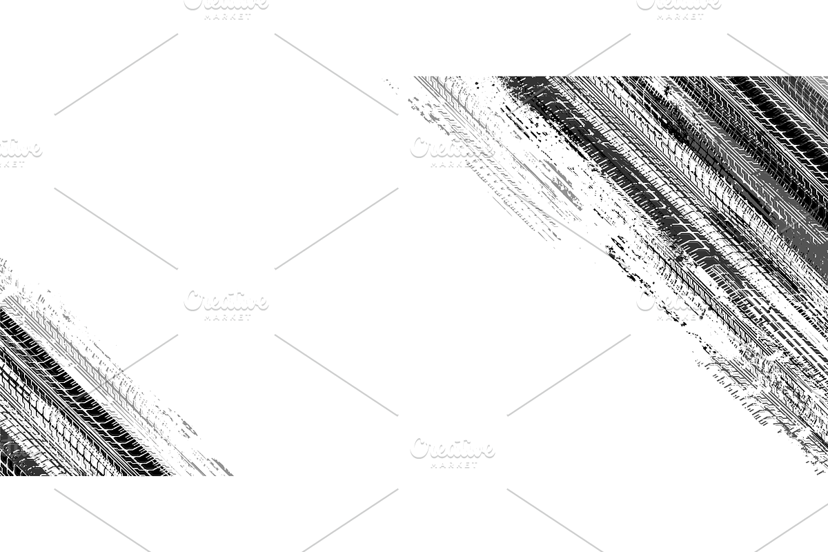 Car tire tracks texture set, a Texture Illustration by SergeyBitos (Photo 5 of 12)