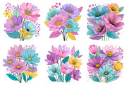 Whimsical Spring Flowers Clipart, an Illustration by Dream Creation (Thumbnail 4 of 5)