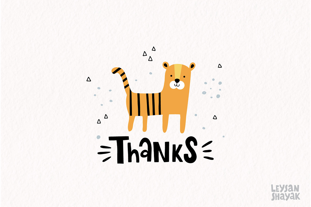 Jungle animals kids clipart set, an Animal Illustration by Leysan Shayak (Photo 9 of 9)