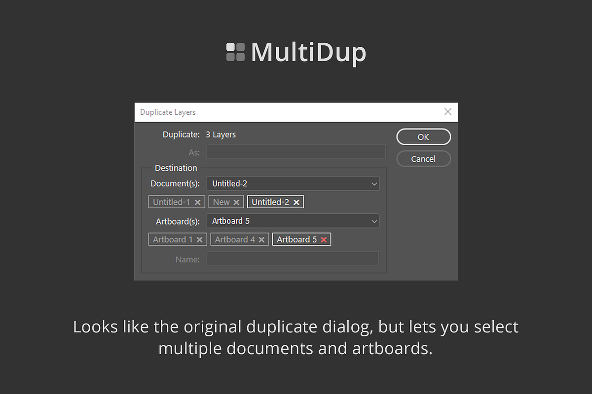 MultiDup - Batch Duplication in PS, a Plug-in Add-On by h3design (Photo 2 of 5)