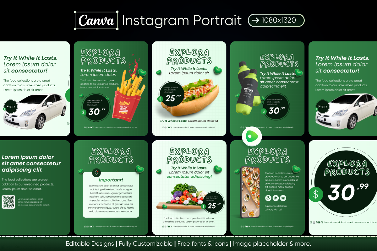 FreshCart–Food&GroceryCanva Template, a Social Media Template by Exceptionalways (Photo 3 of 5)