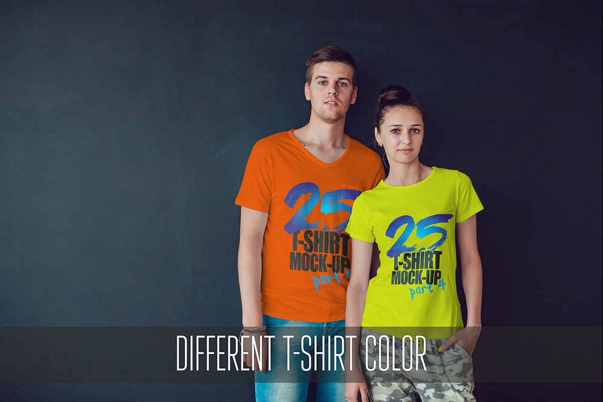 25 T-Shirts Mock-Up (Part 4), a Shirt Mockup by Freeman Studio (Photo 3 of 32)