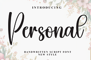 Personal | Script Font, a Handwritten Font by Scratchones (Thumbnail 1 of 8)