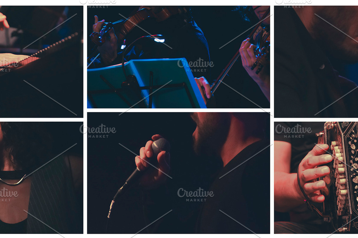 Musicians on stage closeup collage composition, a Photo by DanFLCreativo (Photo 2 of 2)