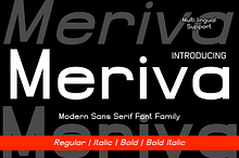 Meriva is a modern sans serif font