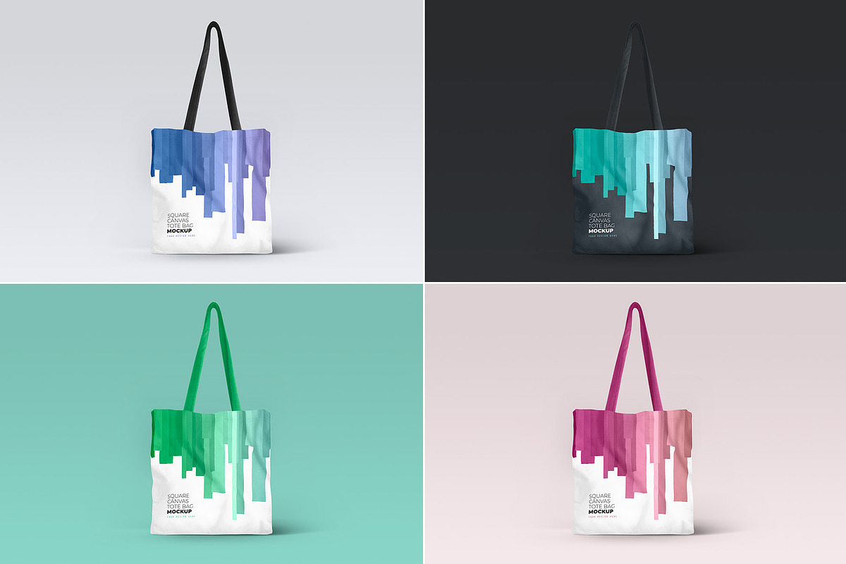 Square Canvas Tote Bag Mockup, a Product Mockup by Aurora Graphics (Photo 5 of 6)