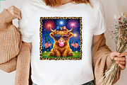 Hand Drawn 4th of July Highland Cow, an Illustration by CreationArt (Thumbnail 3 of 6)
