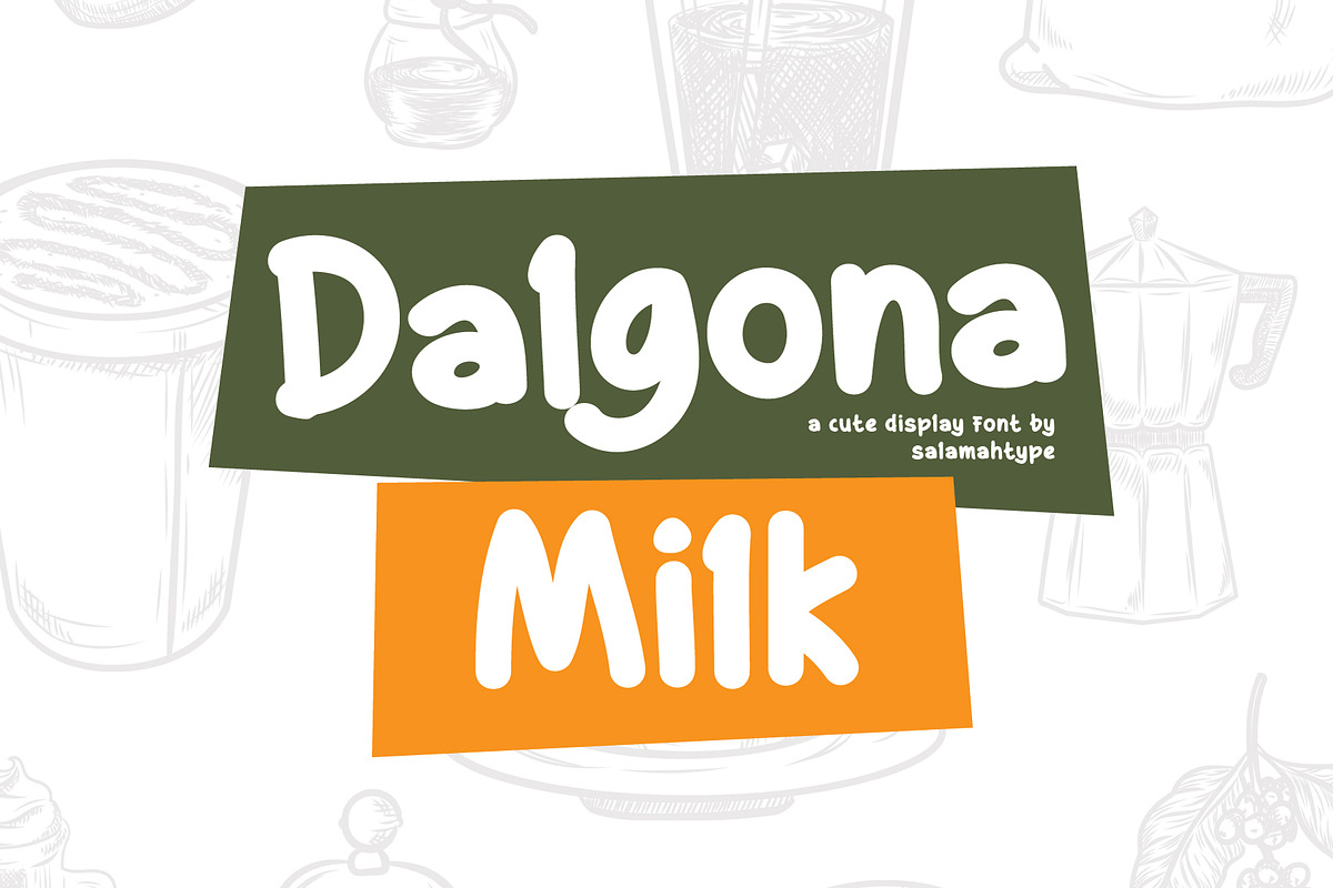 Dalgona Milk - Cute Font, a Handwritten Font by Salamahtype (Photo 1 of 7)