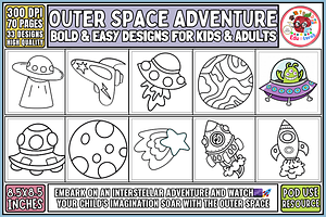 Outer Space Adventure Coloring Pages