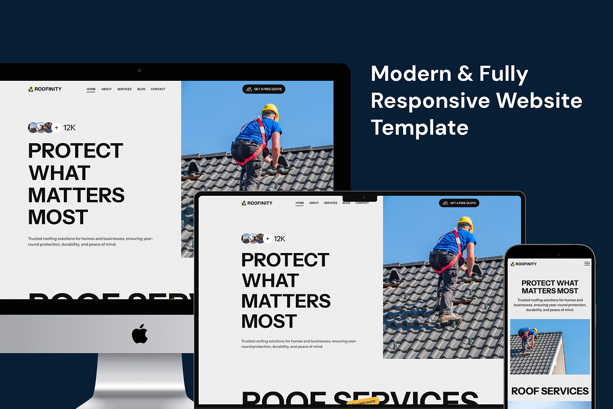 Roofinity - Roofing Website Template preview 3