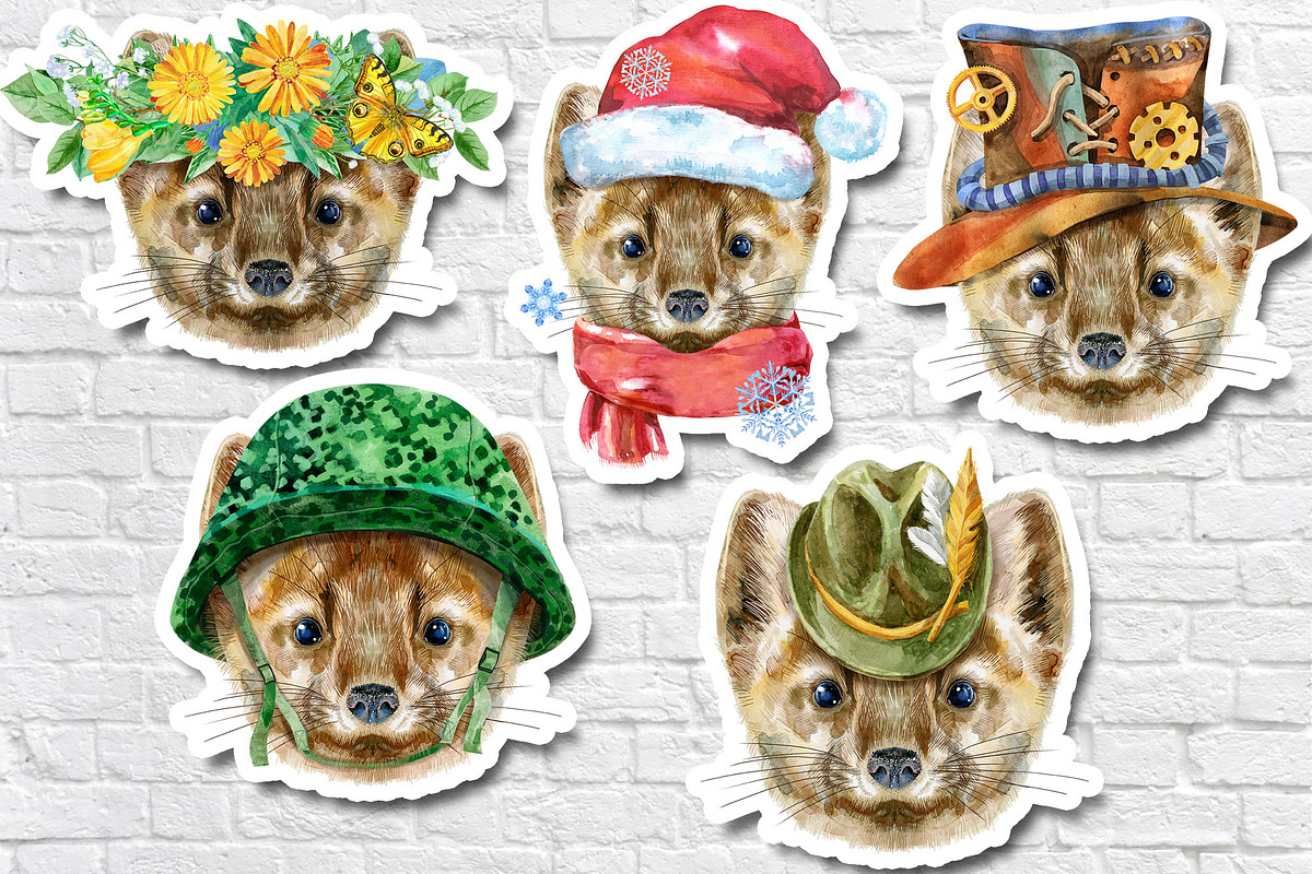 Sable portraits, an Animal Illustration by Watercolor fantasy (Photo 5 of 5)