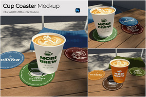 Cup Coaster Mockup