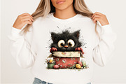 Whimsical Easter Black Cat Clipart, an Illustration by Craft Nest (Thumbnail 8 of 11)