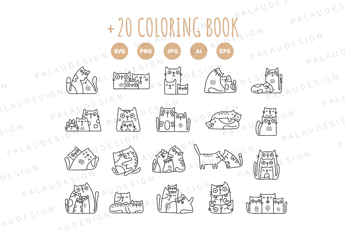 Family Cat Clipart, an Animal Illustration by Palau (Photo 9 of 10)