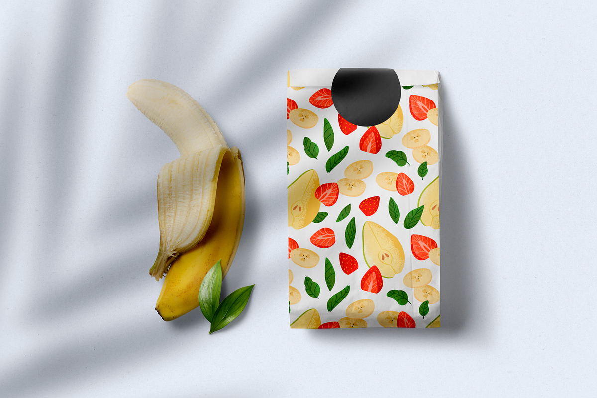 Healthy fresh food seamless patterns, a Pattern Graphic by Good Studio (Photo 8 of 8)