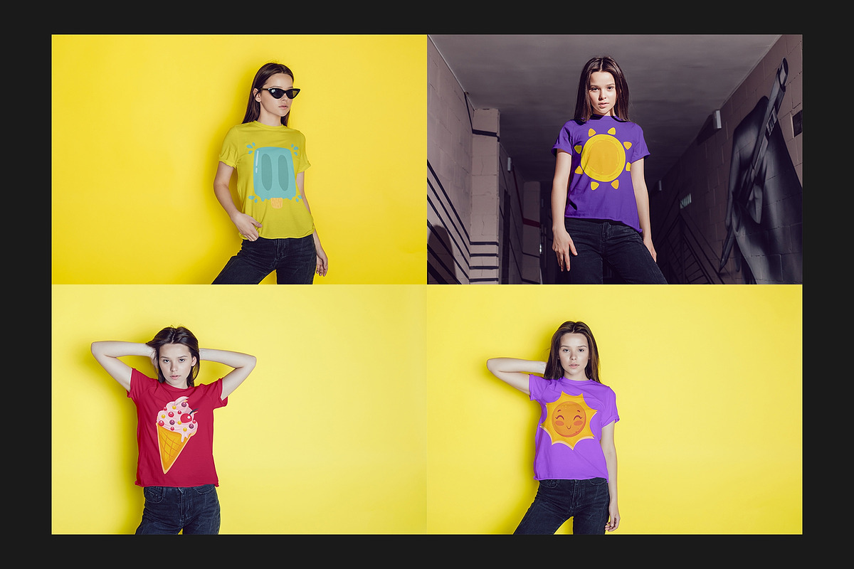 Teenager T-Shirt Mock-Up Set, a Shirt Mockup by Freeman Studio (Photo 7 of 14)