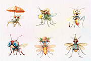 Summer Mosquitoes Clipart, an Illustration by CreationArt (Thumbnail 4 of 5)