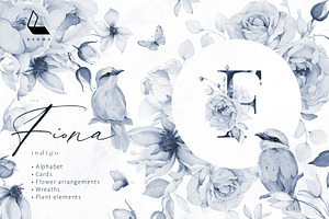 Fiona | Indigo, an Illustration by Karma