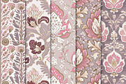 Batik Style Floral Digital Papers, a Pattern Graphic by Maishop (Thumbnail 3 of 4)