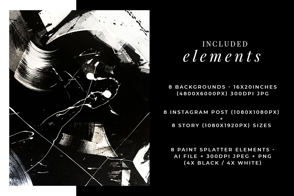 Monochrome Abstract Backgrounds, a Texture Graphic by Carla Fern Designs (Photo 12 of 12)