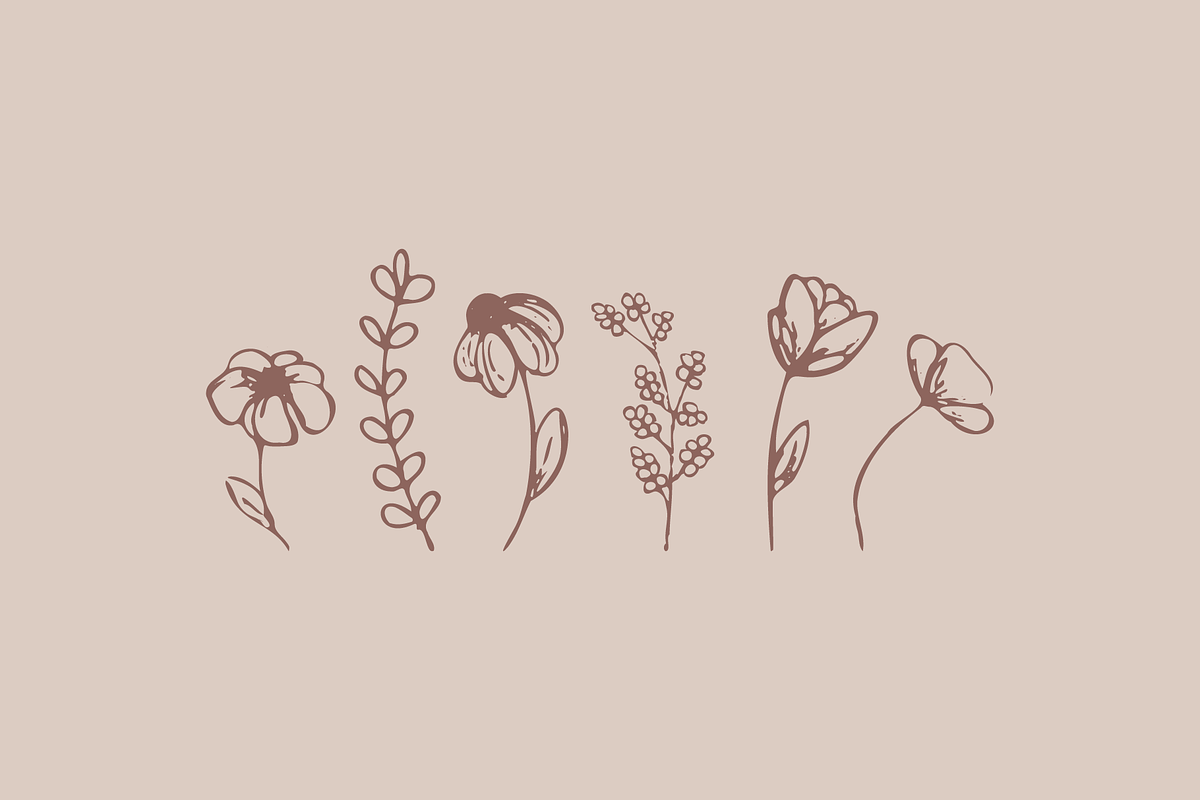 Minimalist Flowers Illustrations, an Illustration by naima.design (Photo 1 of 6)