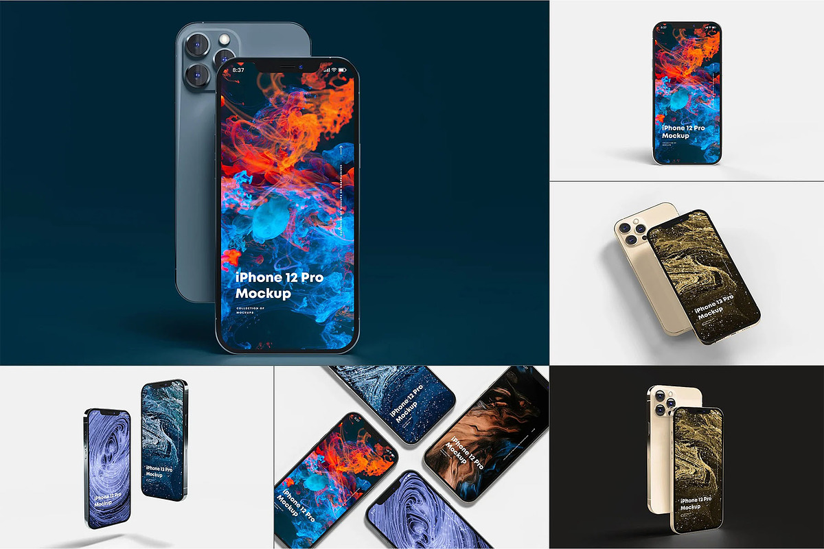 iPhone 12 Pro Mock-up, an iPhone Mockup by zippypixelstudio (Photo 1 of 14)