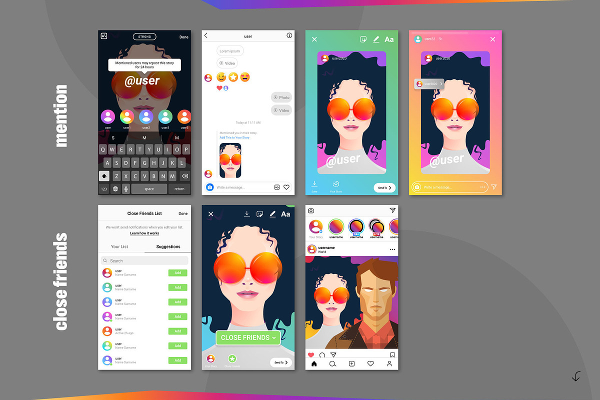Instagram Mockup Bundle, a Social Media Template by karnofff (Photo 14 of 15)