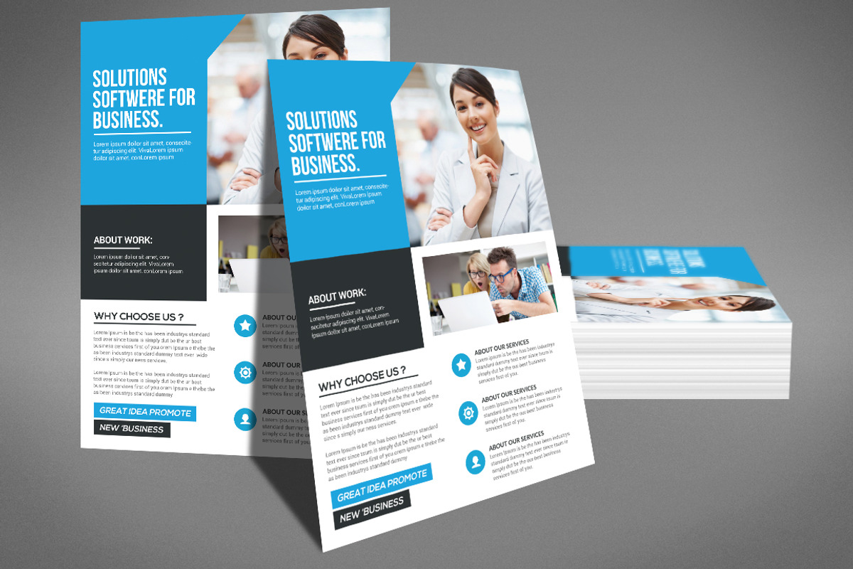 Solution and Software Flyer Template, a Flyer Template by graphicforest