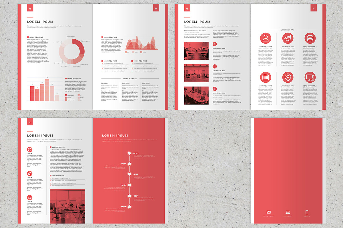 Red Business Proposal Layout, a Brochure Template by McLittle Stock