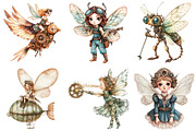 Steampunk Fairy Clipart PNG, an Illustration by Watercolor design (Thumbnail 4 of 5)