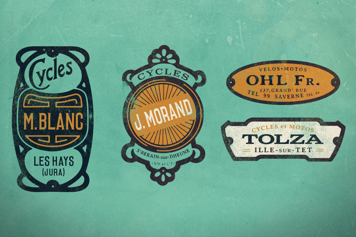 Vintage Bicycle Shields preview 2