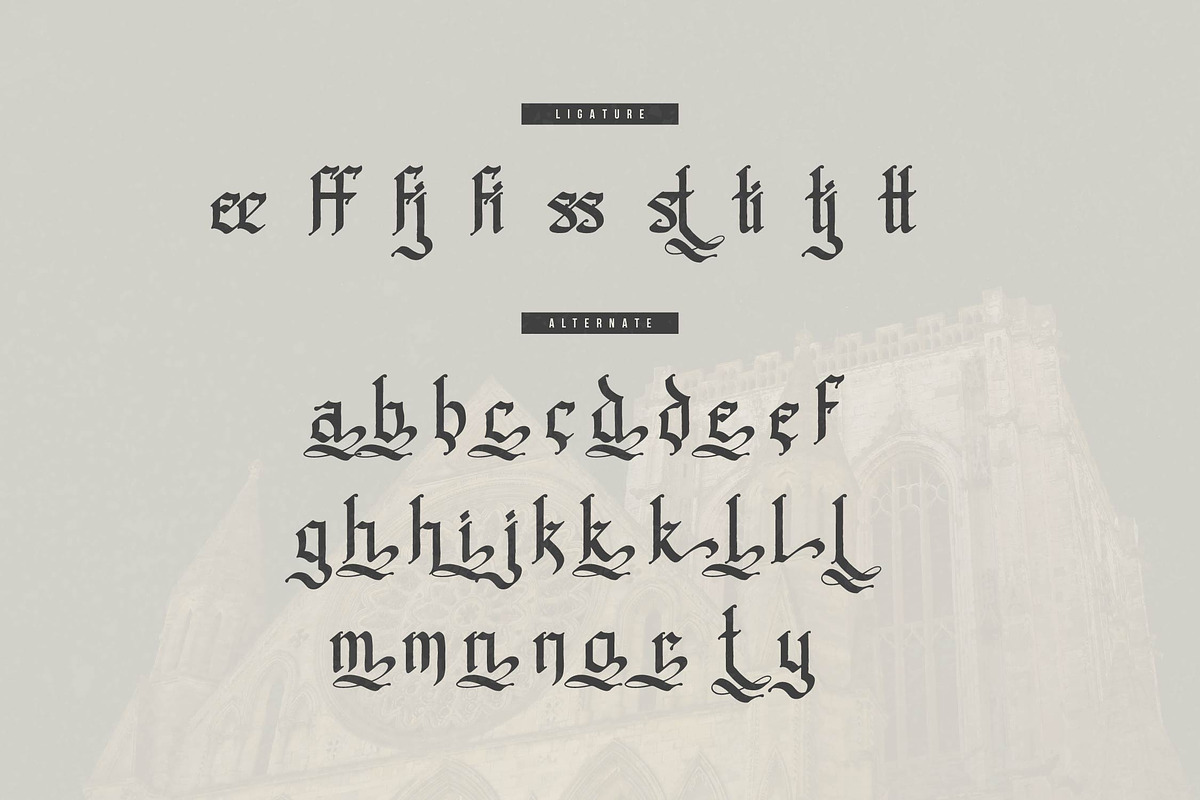 Old Gangstriad Blackletter Typeface, a Blackletter Font by Denustudios (Photo 12 of 14)