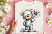 Whimsical Spring Teddy Bear Clipart, an Illustration by Libby Wishes (Thumbnail 3 of 8)