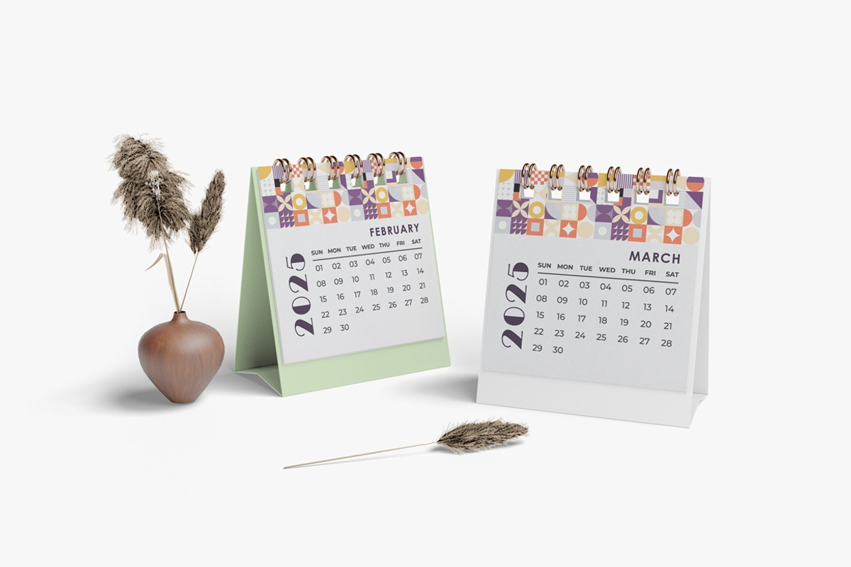 Desk Calendar Photoshop Mockup, a Books & Magazine Mockup by Graphic Deal (Photo 7 of 8)