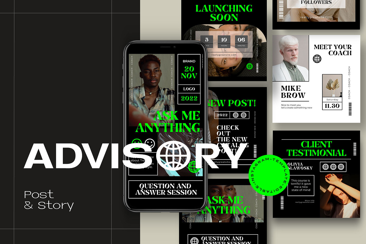 Advisory - Canva Instagram pack, a Social Media Template by Dirtytemp Studio (Photo 1 of 6)