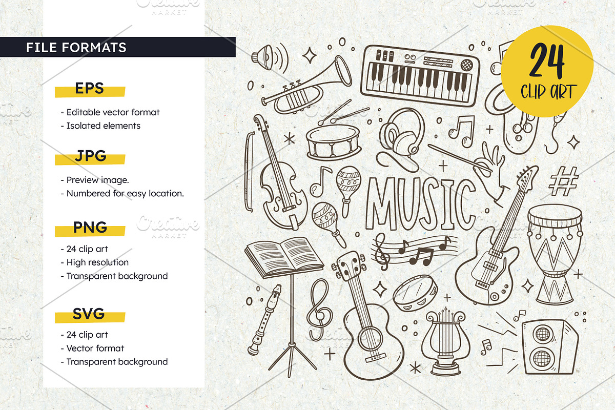 Music Doodles: School Music Class, an Education Illustration by insemar (Photo 2 of 4)