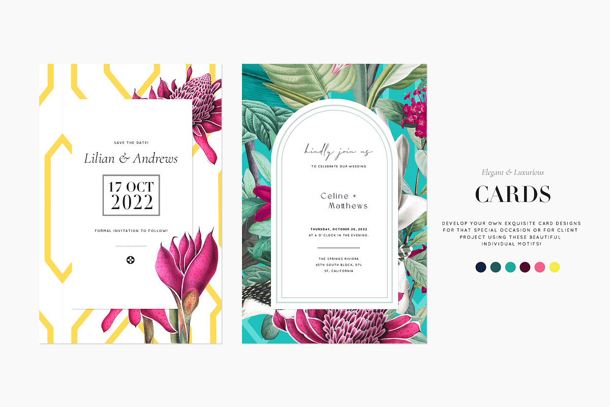 Tropical Glam, Luxury Tropical Print, a Pattern Graphic by TSTUDIO (Photo 3 of 12)