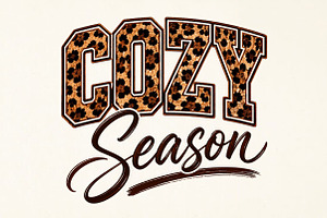 Cozy Season Sublimation PNG, a Seasonal Illustration by Canvas Craft