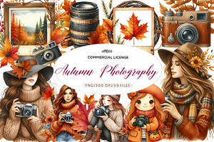 Autumn Photography Clipart, an Illustration by CreationArt