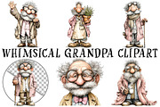 Whimsical Grandpa Clipart, an Illustration by OK Design (Thumbnail 2 of 6)