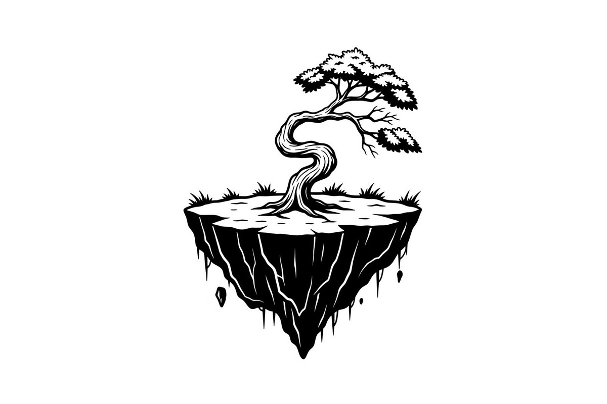 50 Floating Island Bonsai Vector Bun, an Illustration by Designs_River (Photo 19 of 51)
